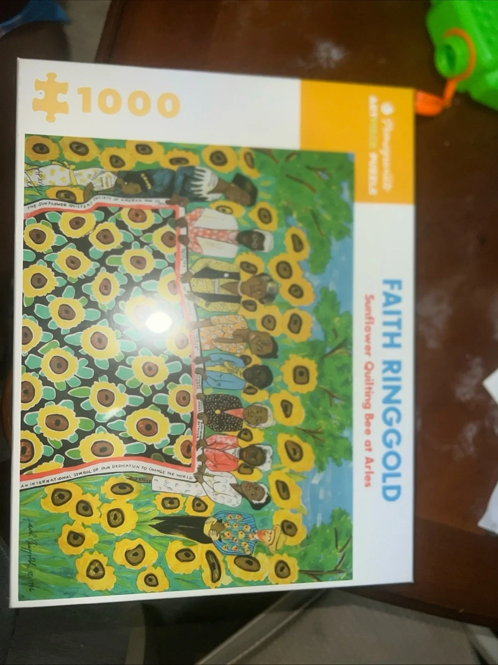 Faith Ringgold Sunflower Quilting Bee 1000-Piece Puzzle - Yellow & Green